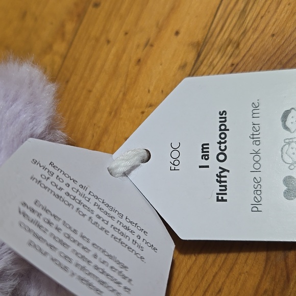 Jellycat Fluffy Octapus 3x4x4" Soft & Plush NWT - Picture 5 of 5